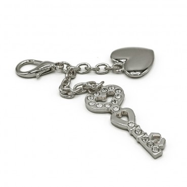 Ciondolo Key Heart Argento