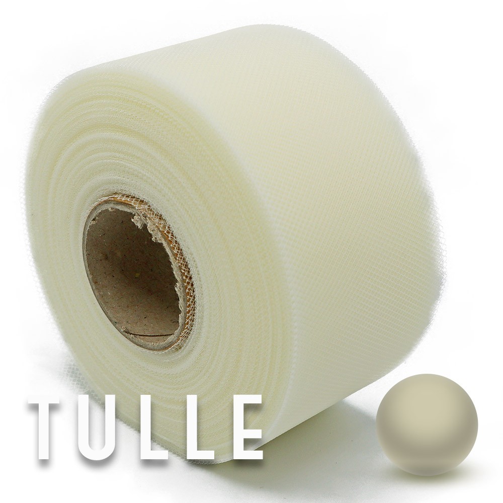 Fettuccia di Tulle Panna Metri 50