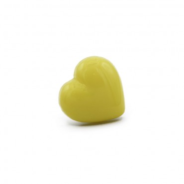 Botón Corazón 24 Amarillo
