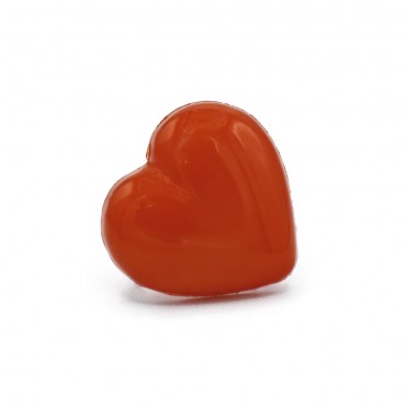 Heart Button 28 Orange
