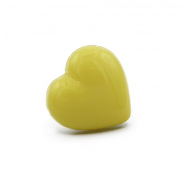 Heart Button 28 Yellow
