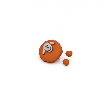 Bouton Manue 3D Orange 1pc