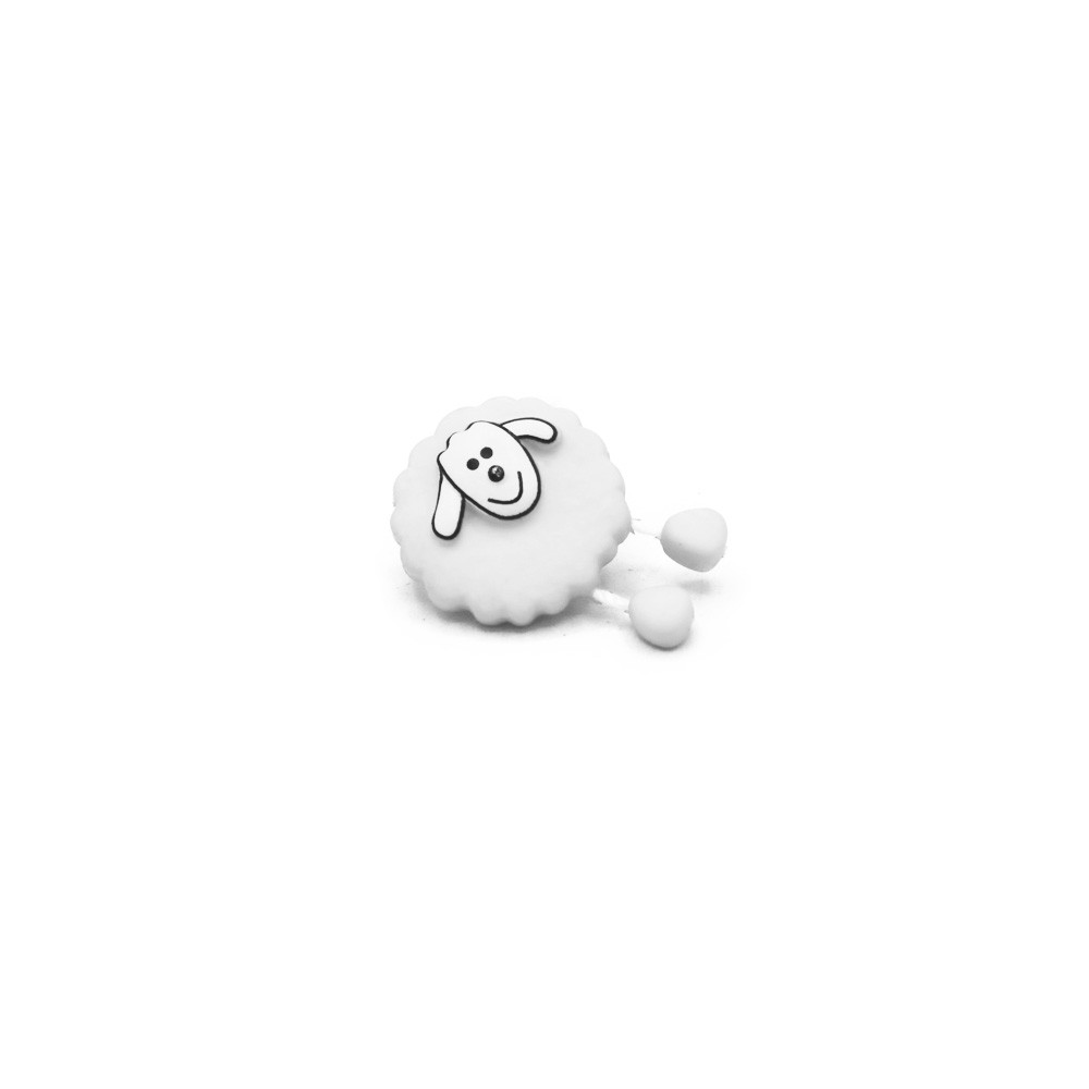 Manue 3D Button White 1pc