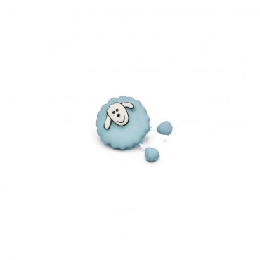 Manue 3D Button Sky Blue 1pc