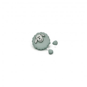Manue 3D Button Grey 1pc