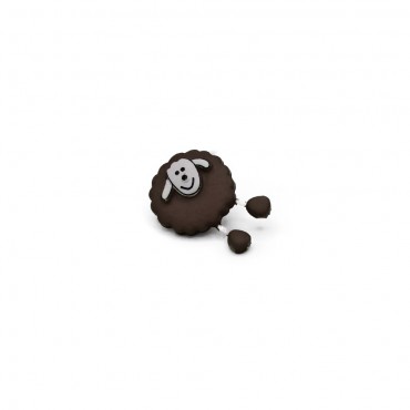 Manue 3D Button Dark Brown 1pc