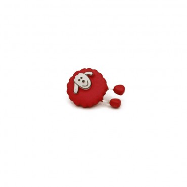 Botón Manue 3D Rojo 1pz