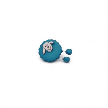 Manue 3D Button Turquoise 1pc