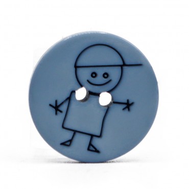 Button Boy Light Blue 1pc
