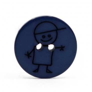 Button Boy Blue 1pc