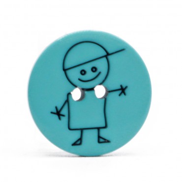 Button Boy Touquoise 1pc