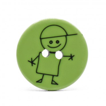Button Boy Green 1pc