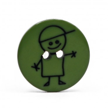Button Boy Dark Green 1pc
