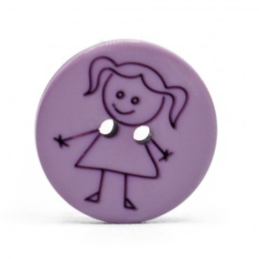 Botón Girl Lila 1pz