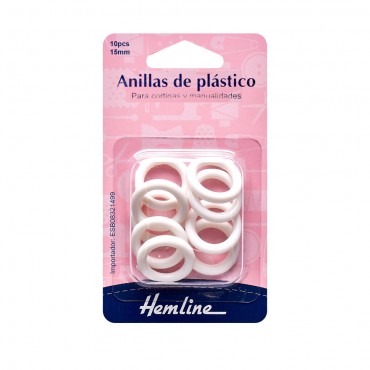 White Plastic Rings 15mm