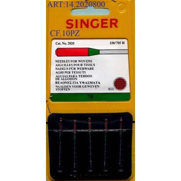 TS-2020800-Agujas Singer para tejido de algodón 70