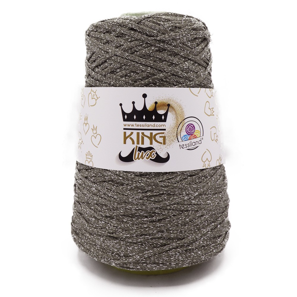 KingLux Dove Gray Silver viscose lurex ribbon Grams 250