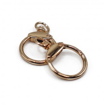 Carabiners Gold Ring and ogive 40 mm 2 pcs