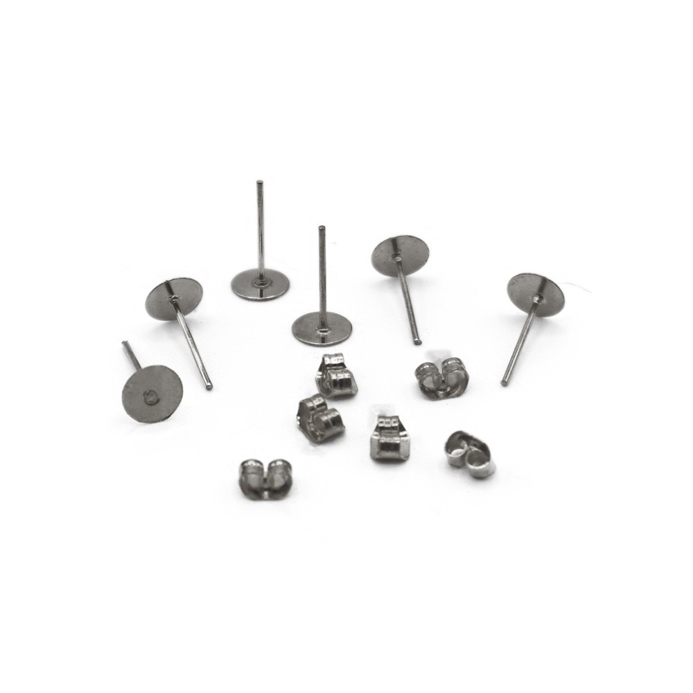 Pernos para Pendientes Plata 6pz