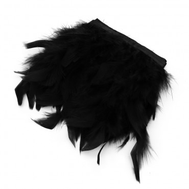 Feather Fringe Black 1mt