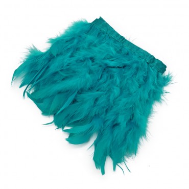 Feather Fringe Turquoise 1mt