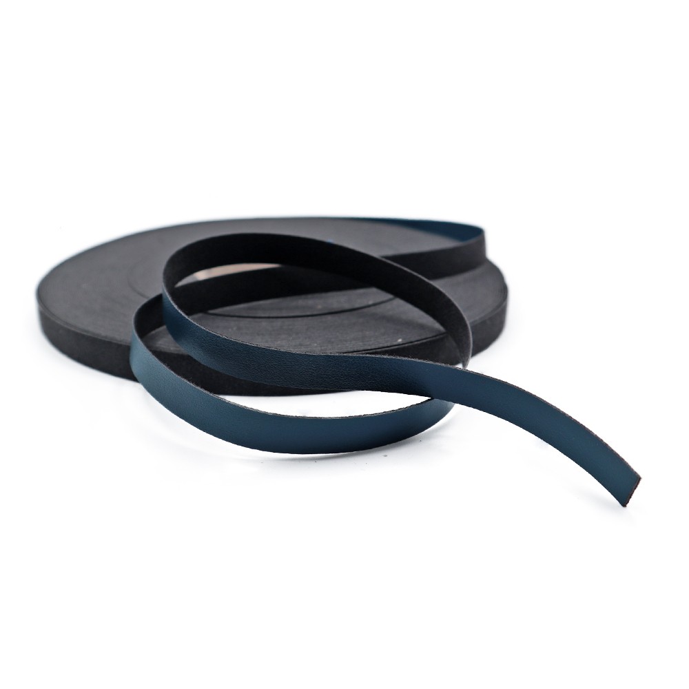Fettuccia ecopelle Navy 50mt