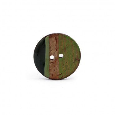 Striped Coconut Button Green 1pz