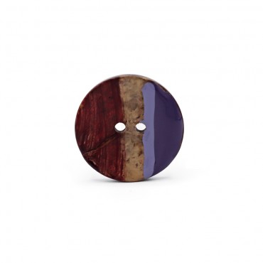 Striped Coconut Button Purple 1pz