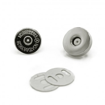 Botón magnético Basic Plata de 18 mm