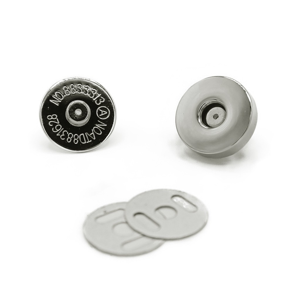 20 Set 18mm Magnetic Buttons Sewing Buttons Magnetic Fastener Press Studs  Round Buttons for Bags Clothes - Silver