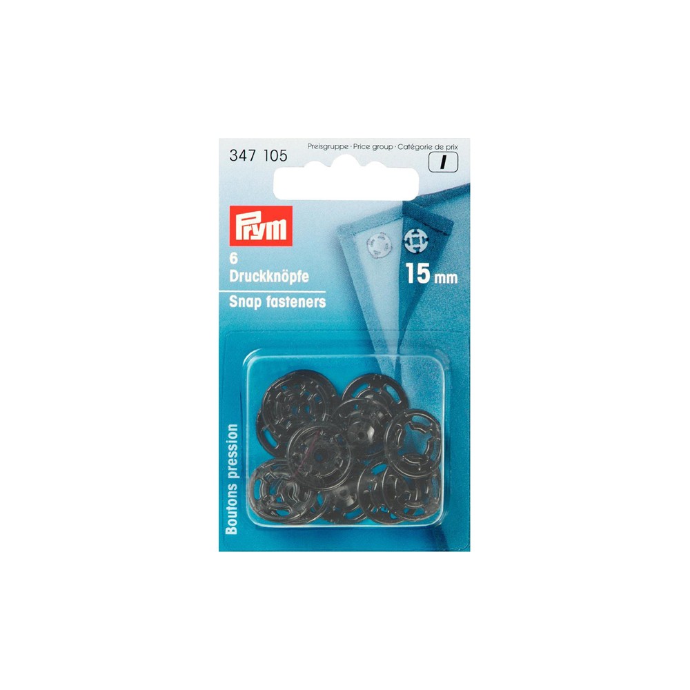 P-347105-Botones Automaticos de plástico-6 pz