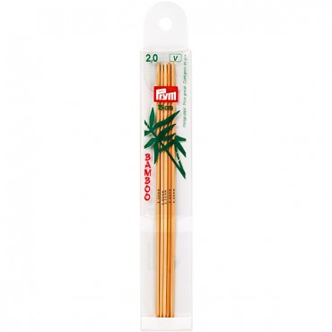 P-221200-Double-pointed knitting needles-bamboo-15 cm-N.2
