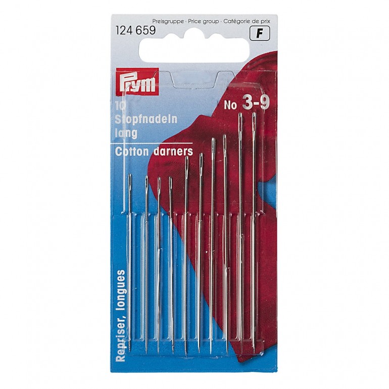 Darning Needles, 1-5, Silver, 6 pc, 1 Pack