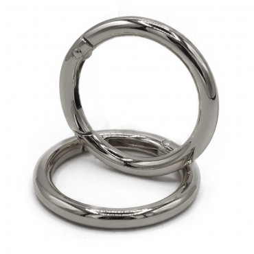 Carabiners Silver Ring 40 mm 2 pcs