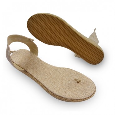 Flip flops sole - raffia - size 41 - natural color. Model CS03