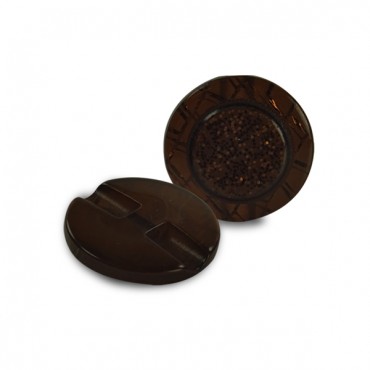 Jewel Button 20mm Brown