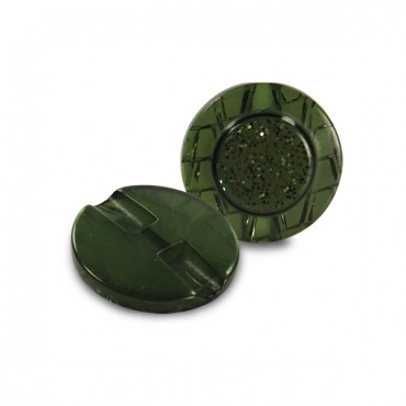 Jewel Button 20mm Army Green