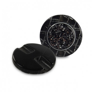 Jewel Button 22mm Black