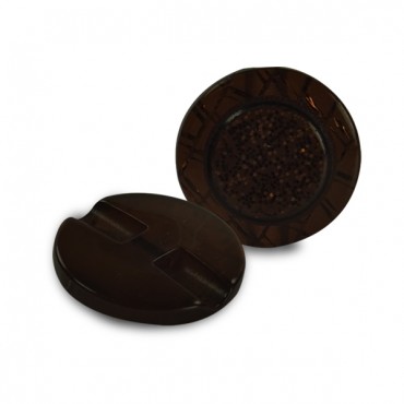 Jewel Button 22mm Brown