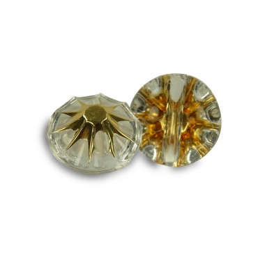 Amber Crystal Button 12mm