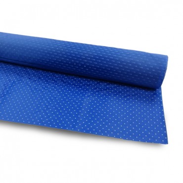 Lining fabric for bags - Cornflower blu with White polka dot - 100% Polyester - about 50x70 cm