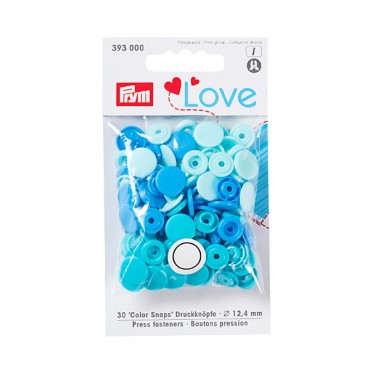 P-393000 Prym Love  Bottoni a pressione Colour Snap Blu