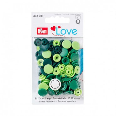 P-393001 Prym Love  Bottoni a pressione Colour Snap Verde