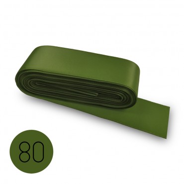 Satin ribbon 40mm. Green 80. 10M