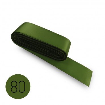 Satin ribbon 25mm. Green 80. 10M