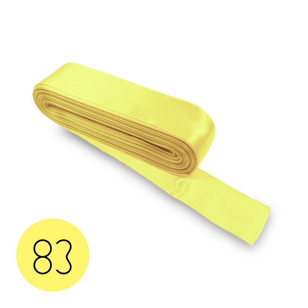 Nastro di raso mm25. Giallo 83. Mt.10