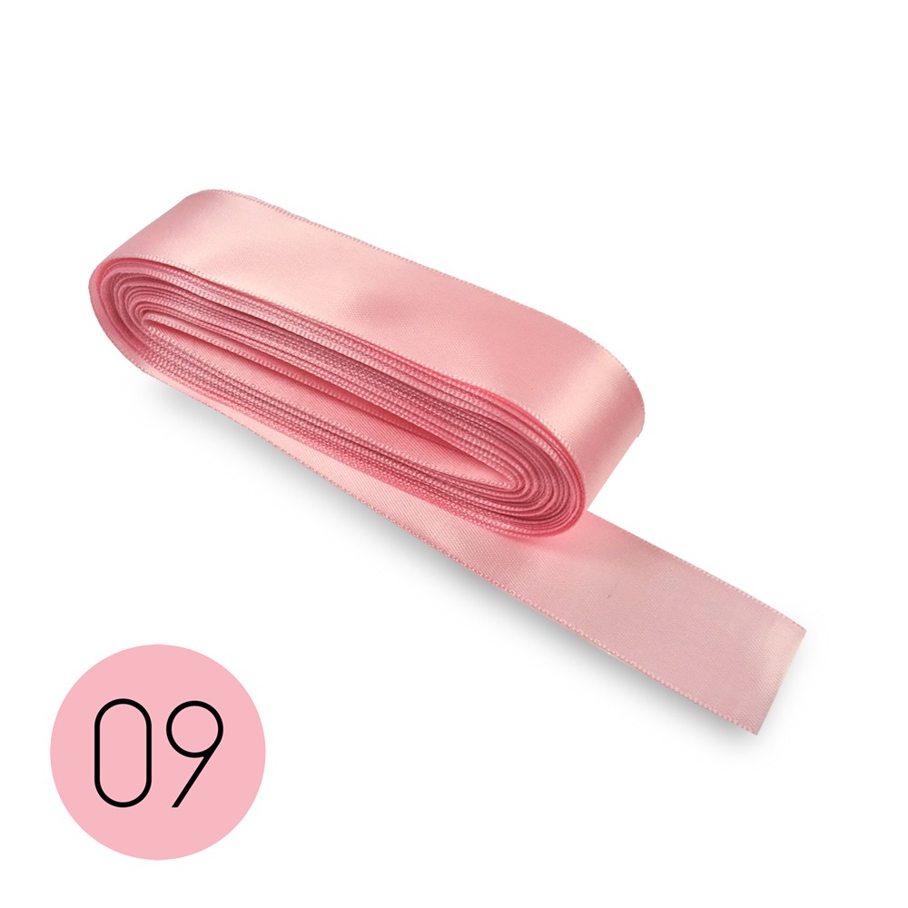 Cinta de raso mm25. Rosa 09. Mt.10