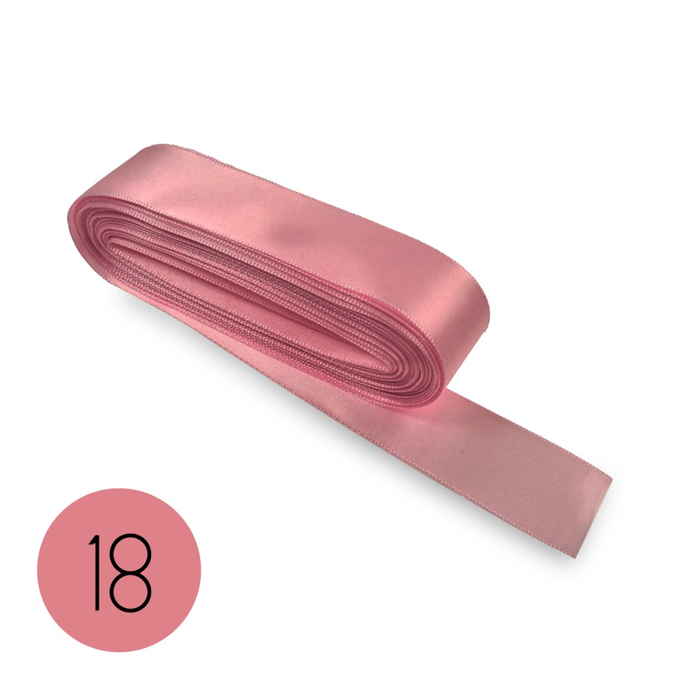 Cinta de raso mm25. Rosa 18. Mt.10