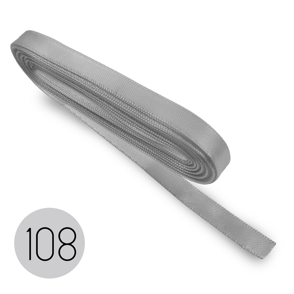 Nastro di raso mm10. Grigio 108. Mt.10