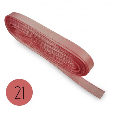 Satin ribbon 10mm. Pink 21. 10M